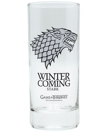 Game of Thrones Stark - Winter is coming Drinkglas transparant