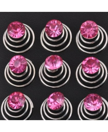 Roze Kristal Curlies - 6 stuks