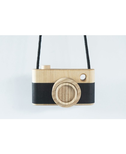 FUJL - Houten handgemaakt speelgoed camera – fotocamera – Camera – Zwart