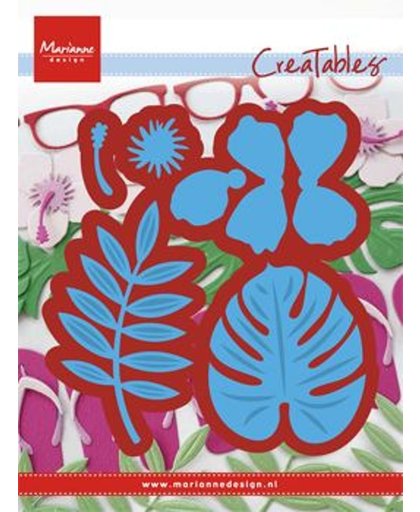 Creatables Hibiscus & tropical leaves