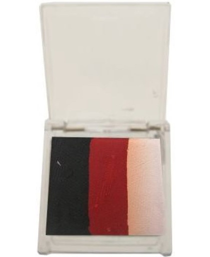 Aqua splitcake make - up zwart / rood / wit