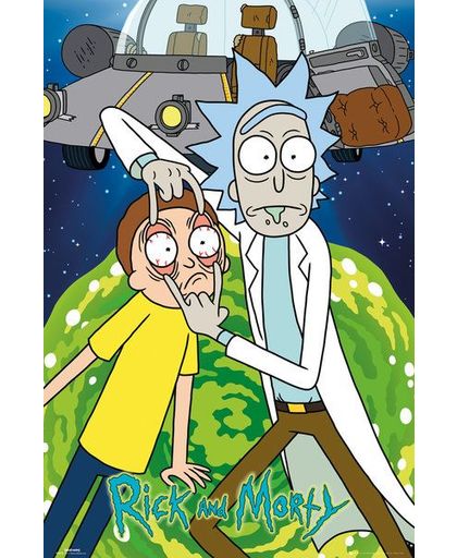 Rick And Morty Ship Poster meerkleurig