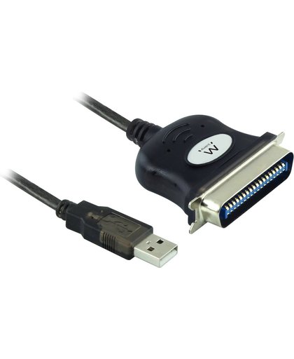 Ewent EW1118 USB IEEE1284 Zwart kabeladapter/verloopstukje