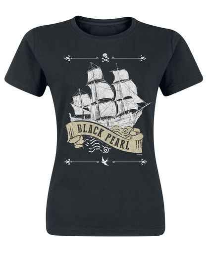 Pirates Of The Caribbean Black Pearl Girls shirt zwart