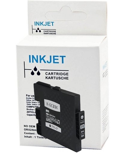 Toners-kopen.nl Ricoh 405688 GC-31K zwart  alternatief - compatible inkt cartridge voor Ricoh Gc31K zwart wit Label
