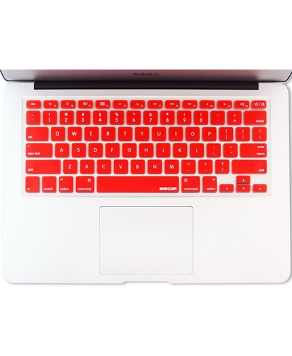 Xssive Toetsenbord cover voor MacBook Air 11.6 - siliconen - rood - Internationale indeling