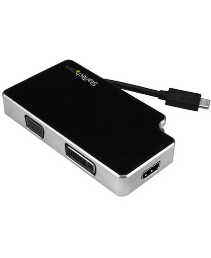 StarTech.com AV reis adapter 3-in-1: USB-C naar VGA, DVI of HDMI 4K USB grafische adapter