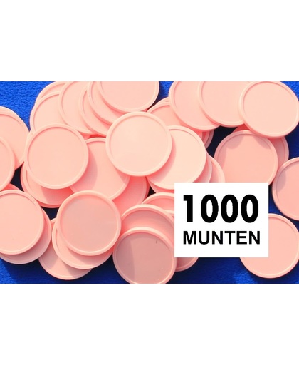 Blanco consumptiemunten / drankmunten - zalm - 1000 stuks