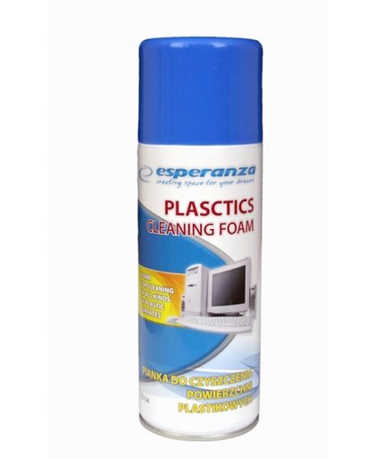 Esperanza Plastic Cleaning Foam Reinigingsschuim | 400ml | Antistatisch | Bacteriedodend | Geschikt voor o.a. Notebooks, Desktops, TV's HiFi, Pcs, Toetsenborden, Gamepads, Muizen