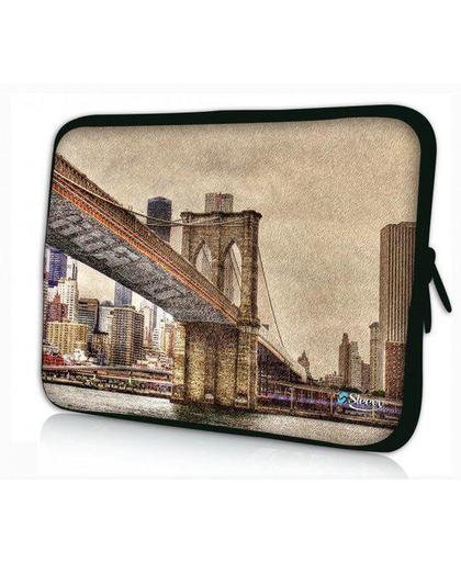 Sleevy 17.3 inch laptophoes Brooklyn Bridge uit New York
