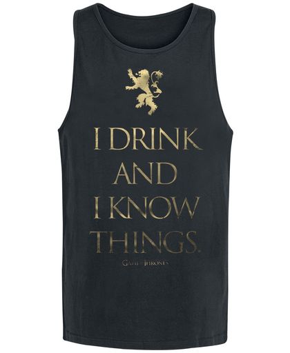 Game of Thrones I Drink And I Know Things Tanktop zwart