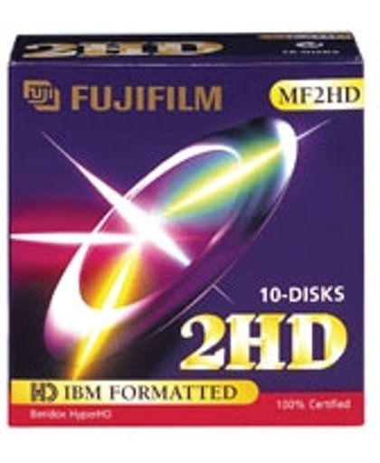 Diskettes 3,5"" 1,44 Mb PC geformateerd zwart 10 stuks (Fuji)