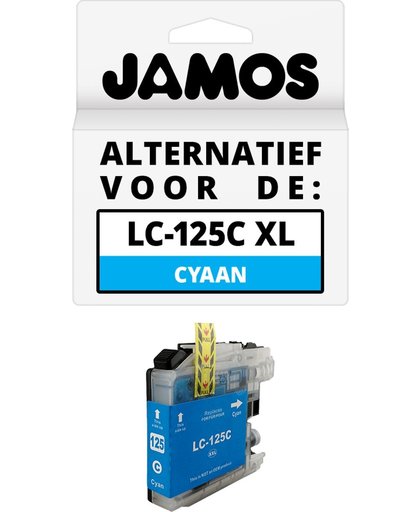 Jamos - Inktcartridge / Alternatief voor de Brother LC-125C XL Cyaan