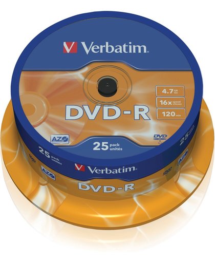 Verbatim DVD-R Matt Silver 4.7GB DVD-R AZO 25stuk(s)
