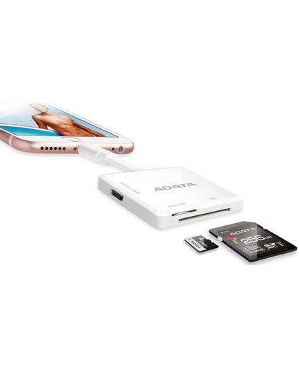 ADATA AI910 Micro-USB/Lightning Wit geheugenkaartlezer