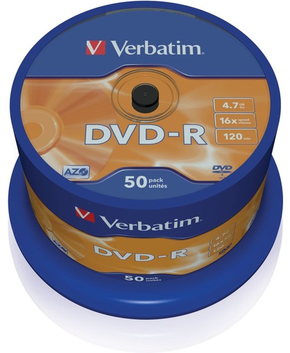 Verbatim DVD-R Matt Silver 4.7GB DVD-R 50stuk(s)