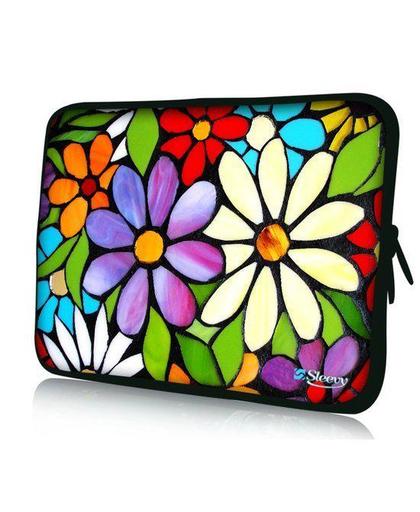Sleevy 17,3 inch laptophoes bloemen design