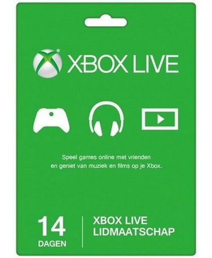 Microsoft Xbox Live Gold Abonnement 14 Dagen Proefperiode - Xbox 360 + Xbox One