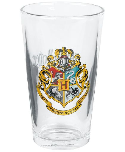 Harry Potter Hogwarts Crest Pintglas transparant