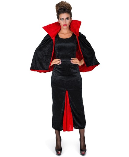 Fluweelachtig Dracula gravin kostuum voor vrouwen - Verkleedkleding - Small
