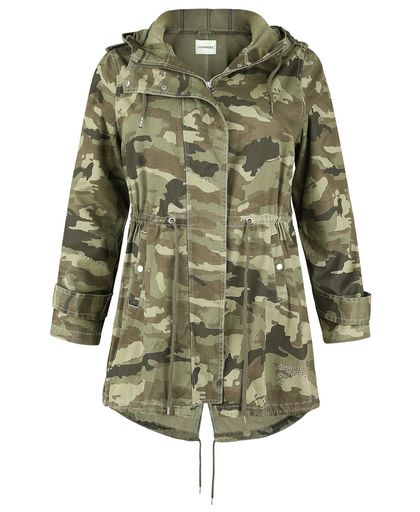 Junarose Kaliva Printed LS Parka Coat Girls lange jas camouflage