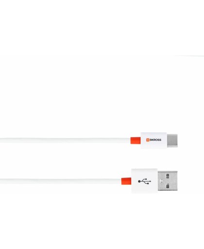 Skross Charge'n Sync 1m USB A USB C Mannelijk Mannelijk Rood, Wit USB-kabel