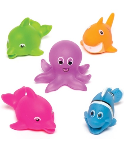 Water spuitende zeediertjes voor kinderen – een leuk speeltje voor uitdeelzakjes voor kinderen (5 stuks per verpakking)