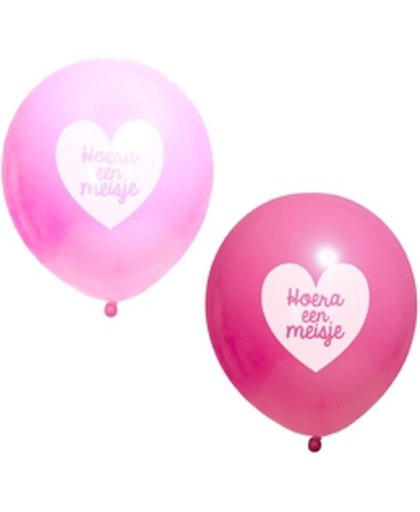 Geboorte meisje ballonnen 10 stuks