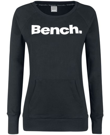 Bench Heritage Long Logo Crew Neck Girls trui zwart-wit