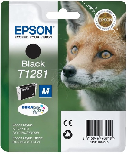 Epson Singlepack Black T1281 DURABrite Ultra Ink inktcartridge