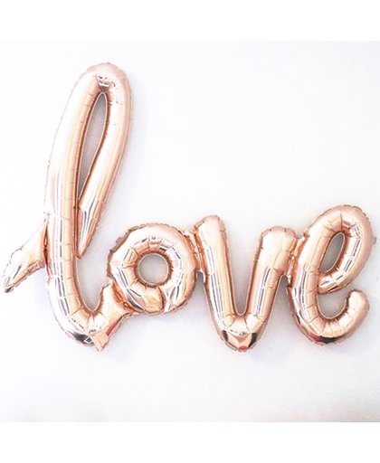 Folie Ballon Rose Gold Love | Ballon voor Bruiloften | Roze Ballon | Feestversiering