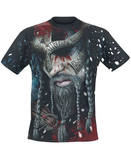Spiral Viking Wrap T-shirt zwart