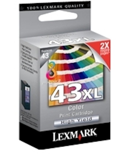 Lexmark Nr. 43XL hoog rendement kleuren inktcartr. inktcartridge