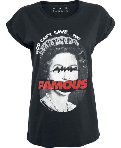 Famous Stars And Straps God Can´t Save Tee Girls shirt zwart