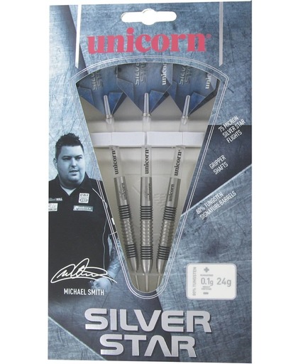 Unicorn - Silverstar Michael Smith - 80% tungsten - 24 gram - dartpijlen