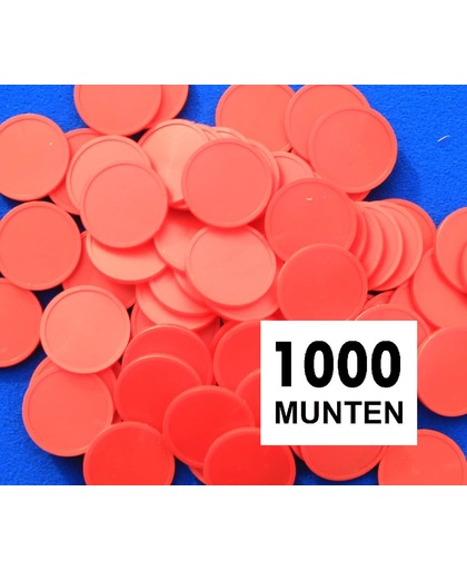 Blanco consumptiemunten / drankmunten - rood - 1000 stuks
