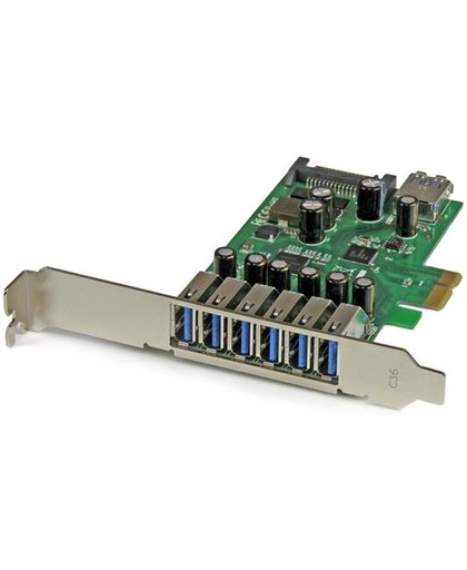 StarTech.com 7-poorts PCI Express USB 3.0 kaart standard en low-profile design interfacekaart/-adapter