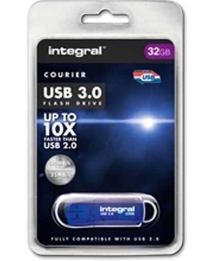 Integral 64GB USB3.0 64GB USB 3.0 (3.1 Gen 1) USB-Type-A-aansluiting Blauw USB flash drive