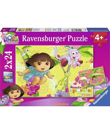 Ravensburger Dora. Twee puzzels van 24 stukjes - kinderpuzzel
