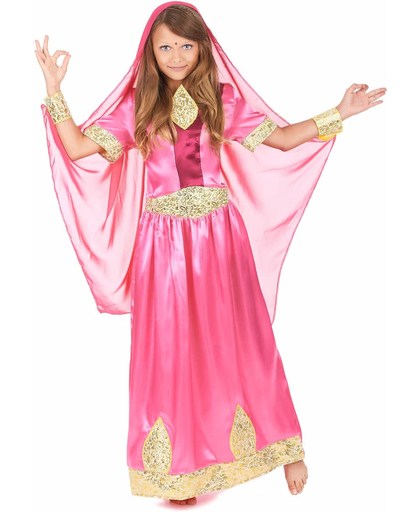 Roze Bollywood prinses kostuum voor meisjes - Verkleedkleding - Maat 128