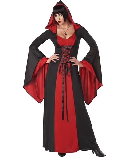 "Griezelig heksen kostuum met capuchon voor vrouwen  - Verkleedkleding - Medium"