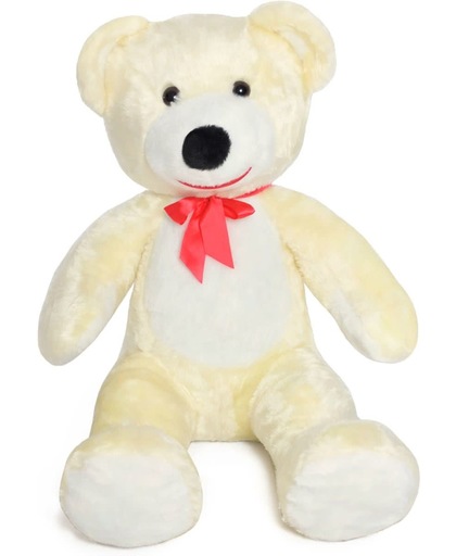 Grote knuffelbeer - Teddybeer - crème - 105 cm