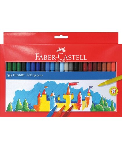 Viltstiften Faber Castell 50 stuks karton etui