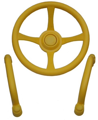 D ko-Play stuurwiel met handgrepen geel
