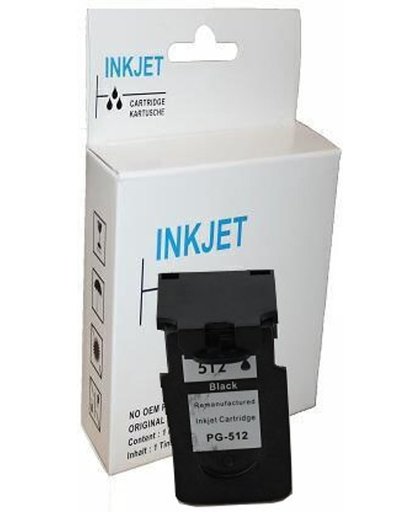 Toners-kopen.nl PG-512 PG 512 alternatief - compatible inkt cartridge voor Canon PG 512 zwart met niveau-indicator