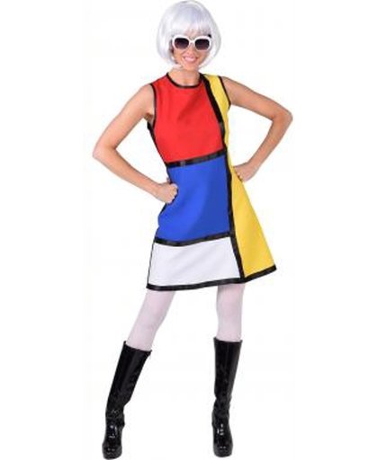 Mondriaan Modern Art jurkje - Jaren 60 Verkleedkleding voor dames maat 36 (S)