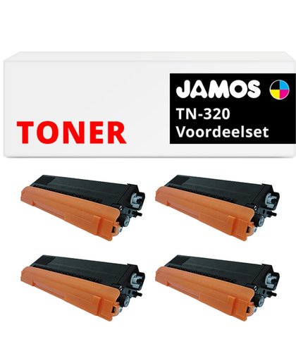JAMOS - Tonercartridges / Alternatief voor de Brother TN-320 Zwart & Kleuren Voordeelset