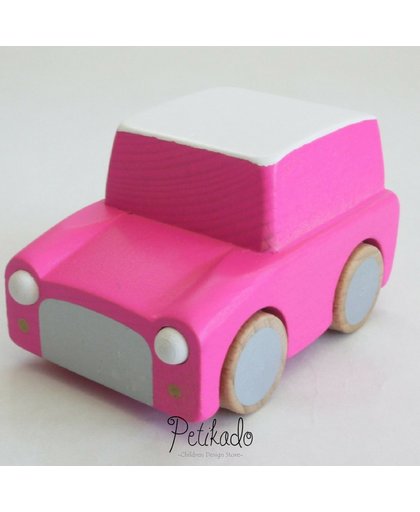 Kiko+ Pull-back Houten auto Pink
