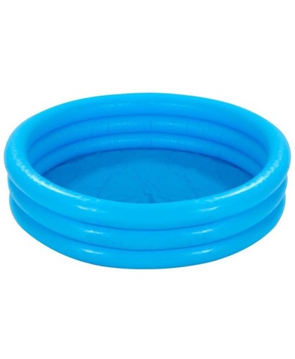 Groot Blauw Opblaasbaar 3-Ringen Zwembad voor Kinderen Vanaf 2 Jaar - 168x38cm | Peuter Zwembad Tuin Buiten | Pierenbadje | Pierenbad | Zwembadje | Drie Aparte en Gelijke Ringen | Blauwe