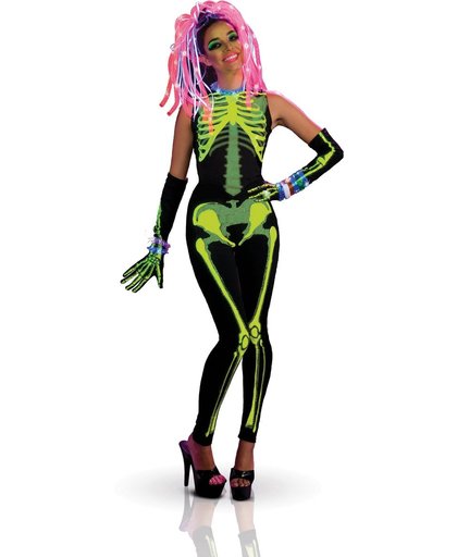 Techno girl skeletkostuum voor volwassenen - Verkleedkleding - One size